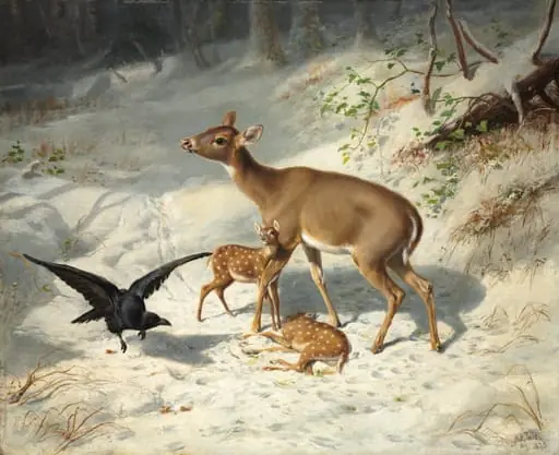 Maternal Solicitude, by Arthur Fitzwilliam Tait, unspecified, 1873