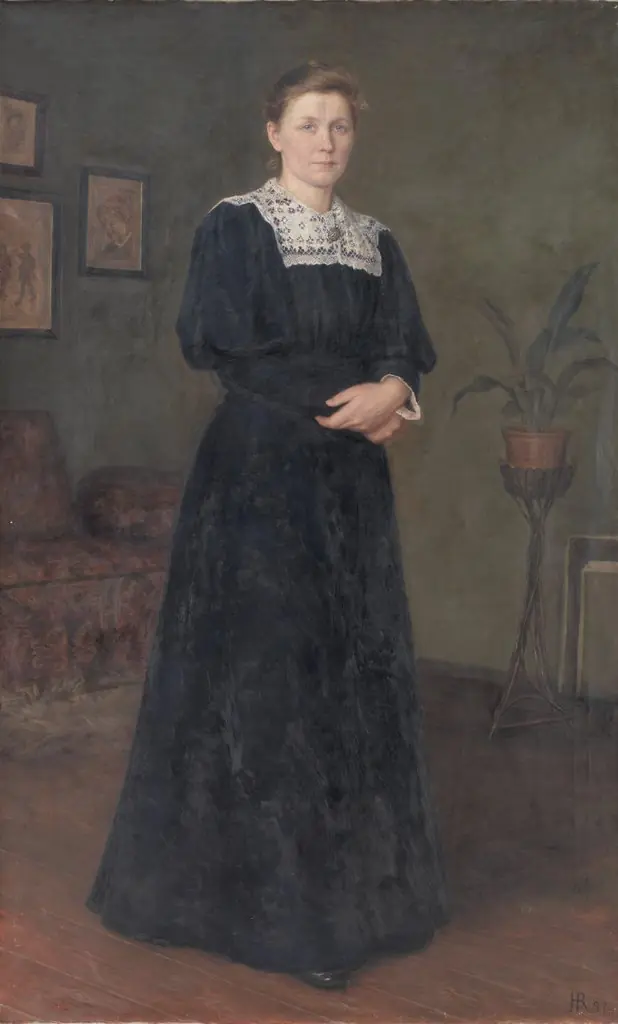 The Painter Ane Marie Hansen, by Holga Reinhard, oil, 1899