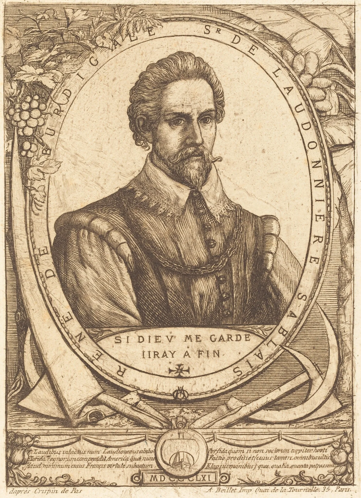 René Laudonnière Sablais (De Burdigale), detail