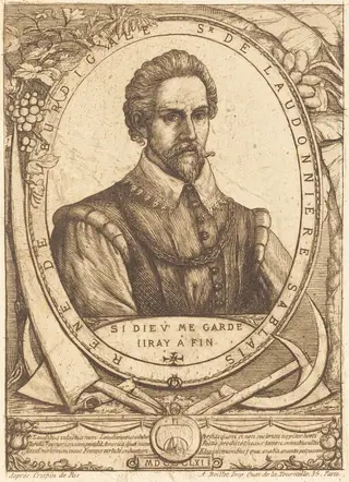 René Laudonnière Sablais (De Burdigale), by Charles Meryon, ink, 1861