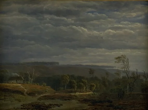 A View of a Wooded Landscape in Jutland, detail