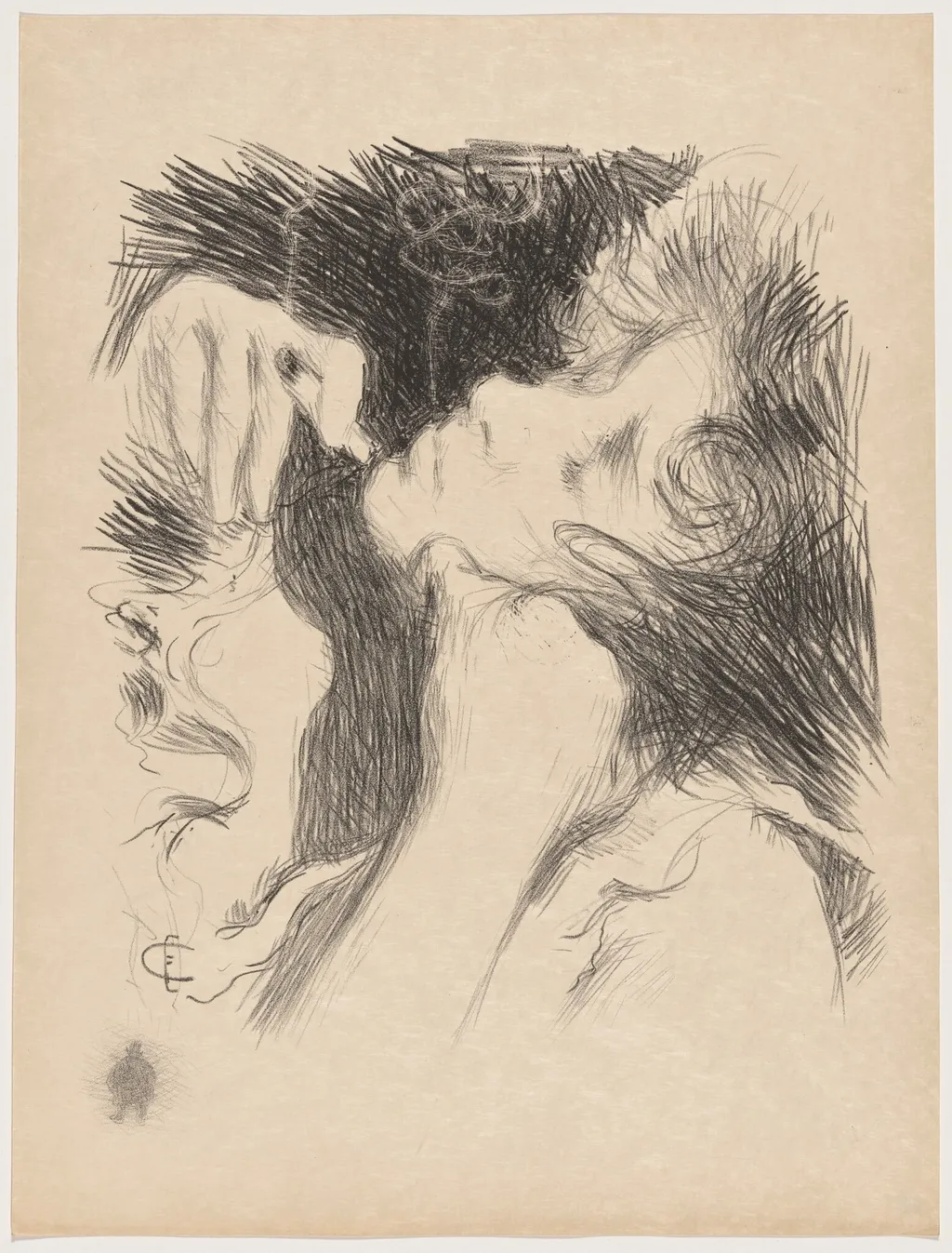 Intimité (Privacy), by Paul Edouard Crébassa, ink, 1895