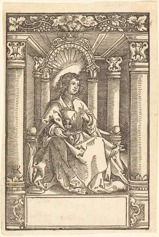 Saint John, by Hans Springinklee, ink, 1518