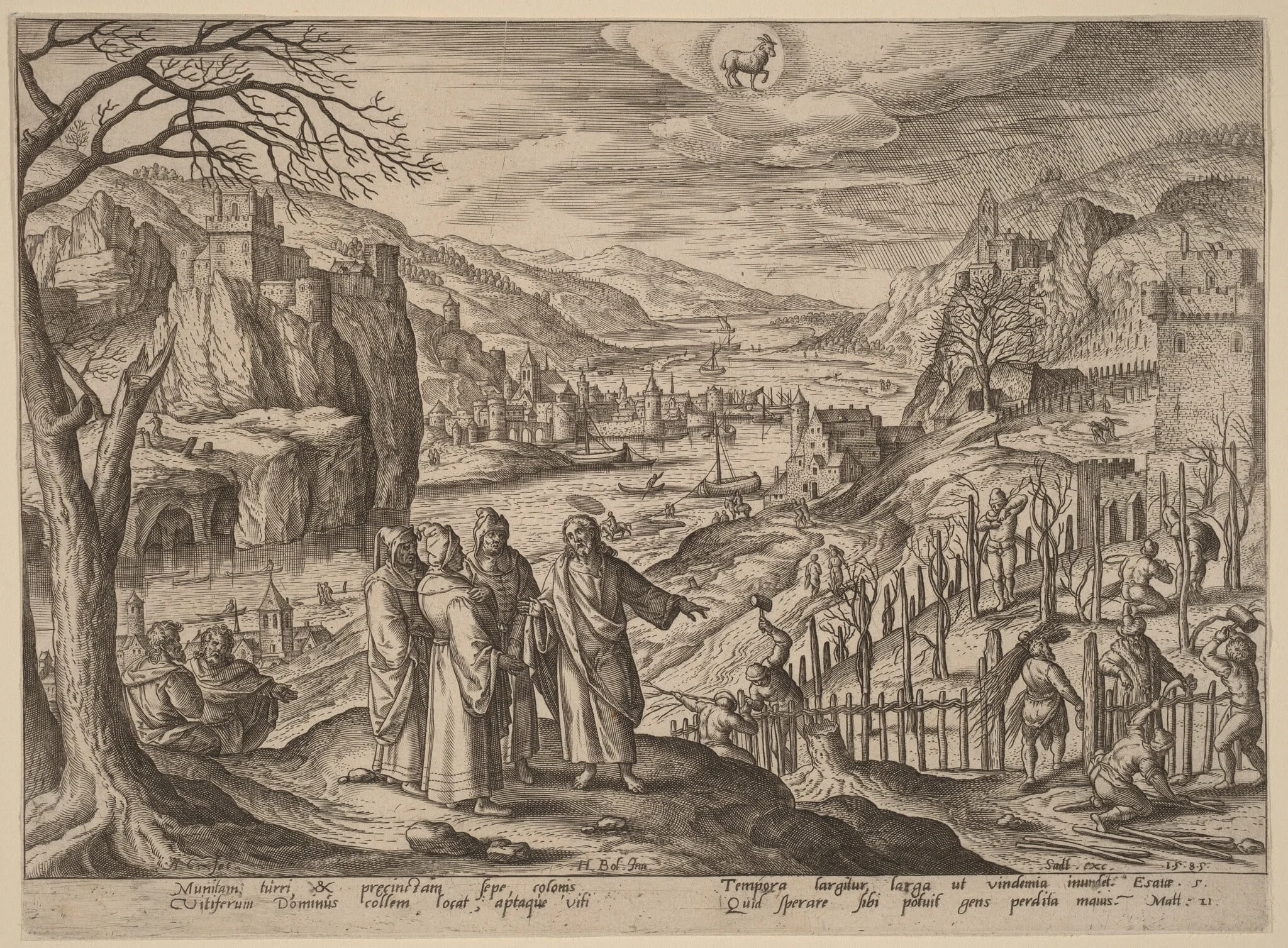 The Parable of the Two Sons and the Unjust Husbandmen, detail