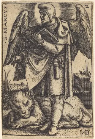 Saint Mark, by Sebald Beham, ink, 1541