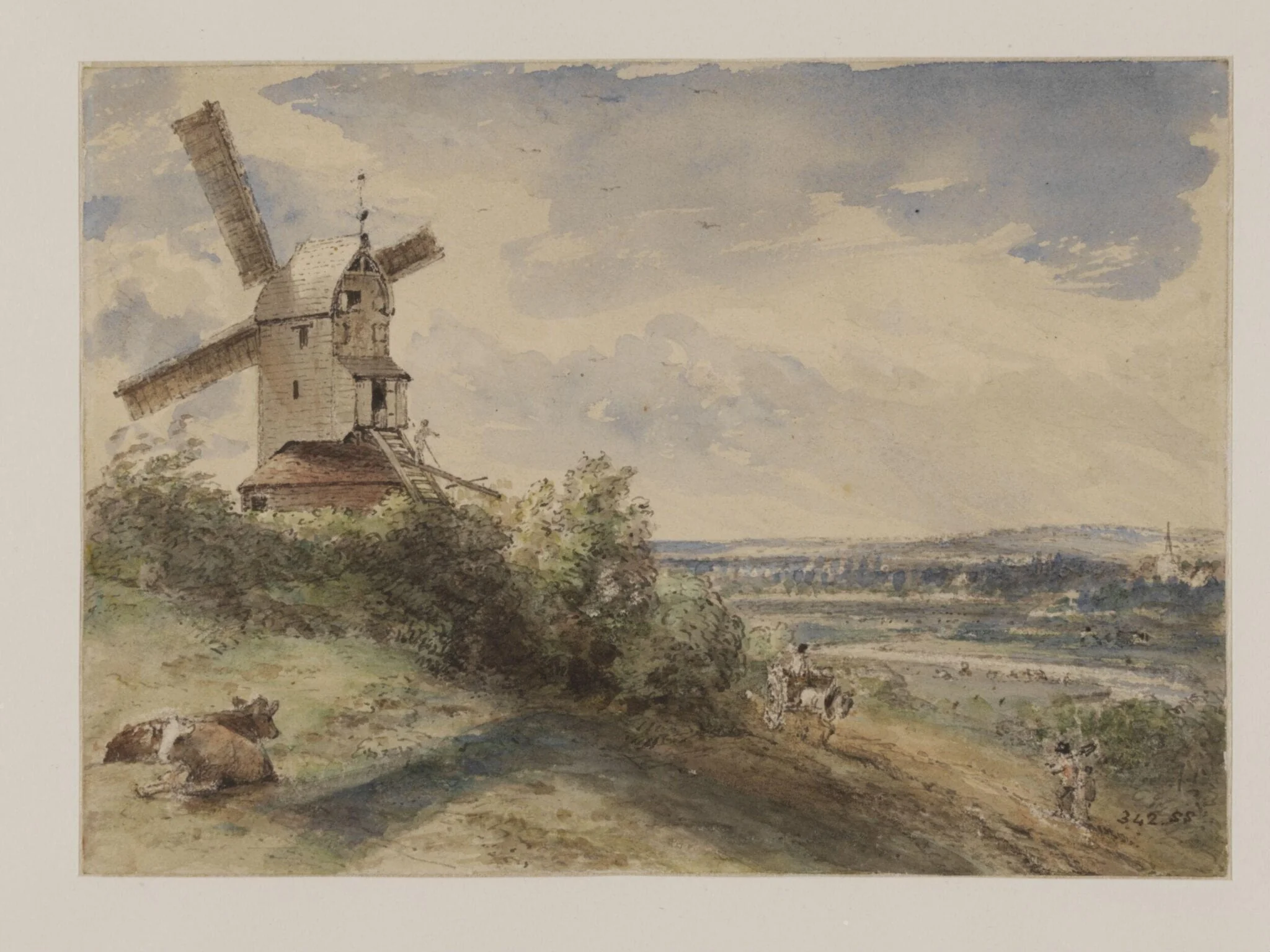 A windmill at Stoke, near Ipswich, detail