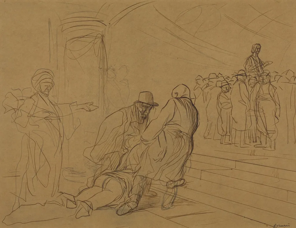 The Adulteress, by Jean-Louis Forain, ink, 1910