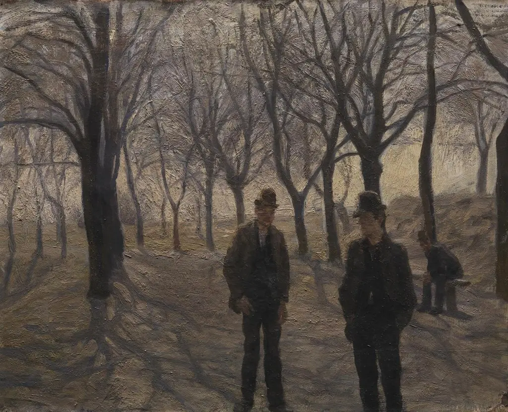 The Ramparts of Christianshavn. Spring, by Peter Hansen, oil, 1896