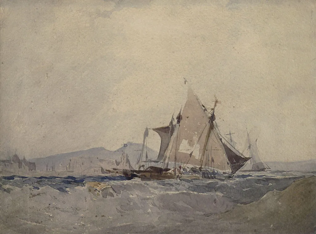 Seascape, by Richard Parkes Bonington, watercolor