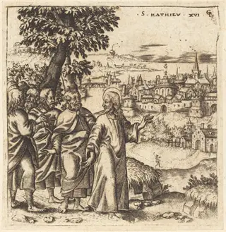 Christ Admonishes His Disciples, by Léonard Gaultier, ink, 1578