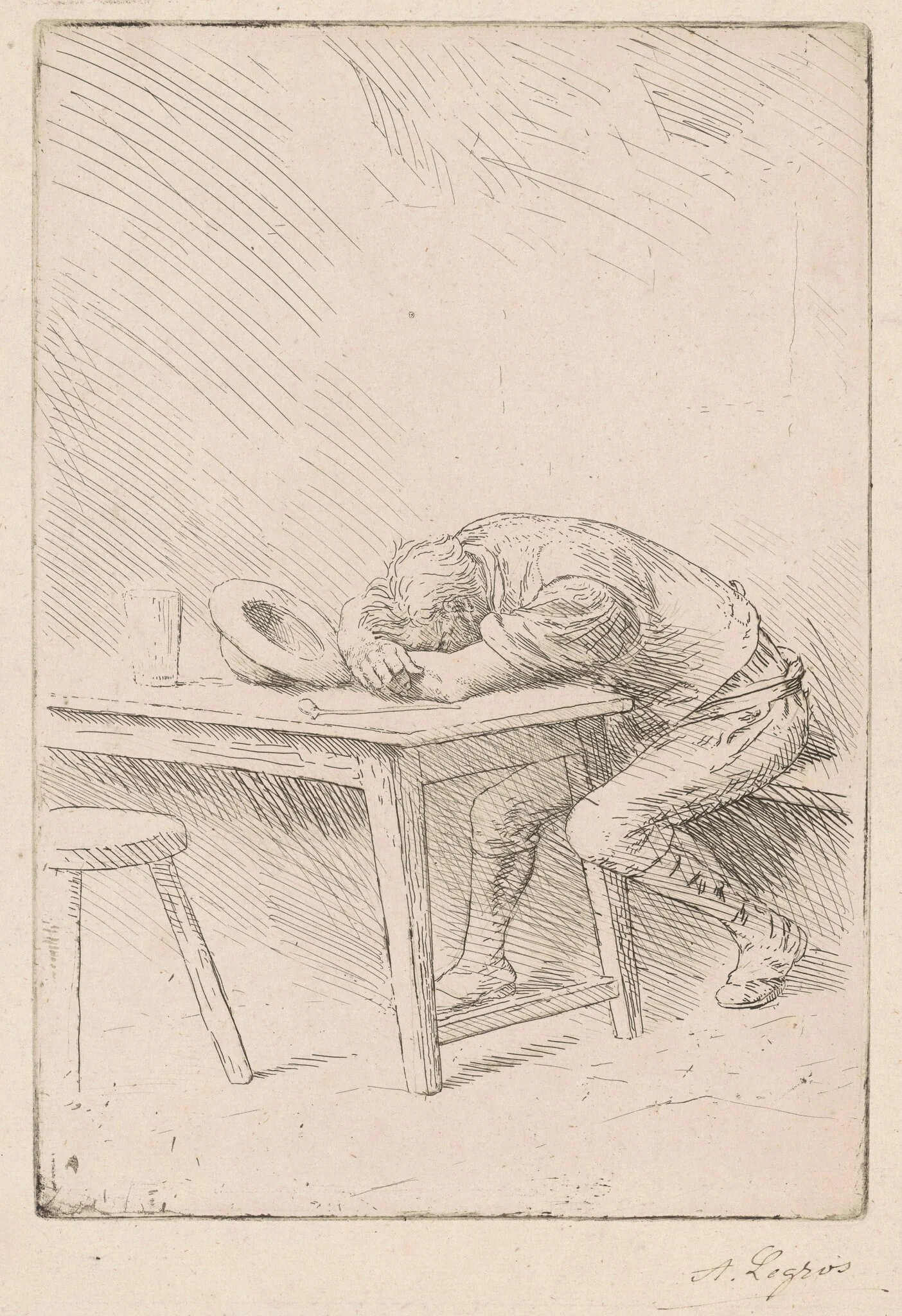 Siesta of a Laborer (Sieste d'un Ouvrier), detail