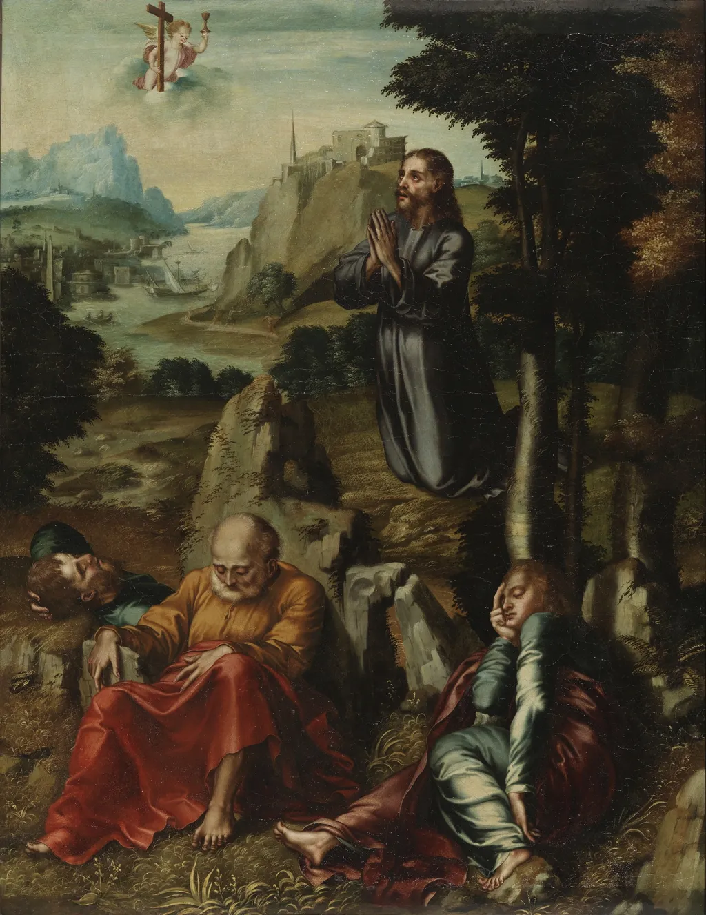 The Agony in the Garden, by Luis de Morales, oil, 1545