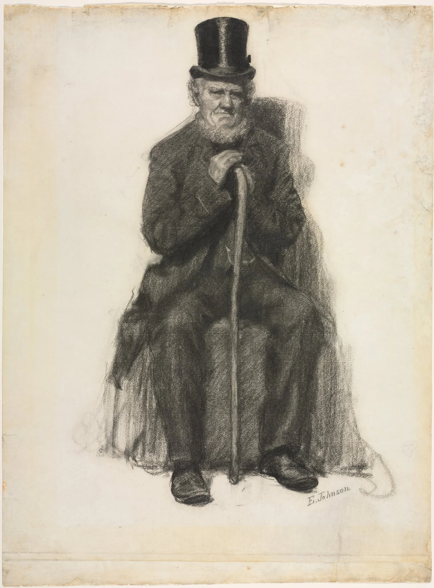 Study of an Old Man, detail