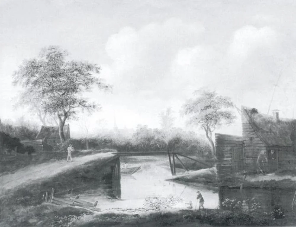 Landscape with a Pond, detail