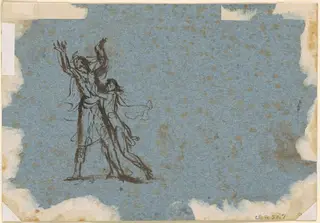 Study for "Jephthah's Daughter", by Benjamin West, ink, 1780