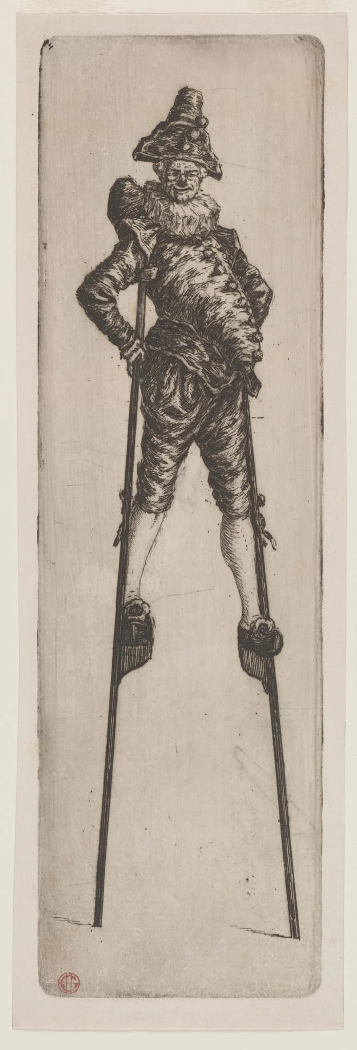 Punchinello on Stilts, detail
