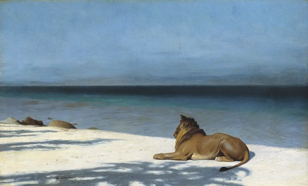 Solitude, by Jean Léon Gérôme, oil, 1896