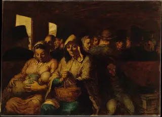 The Third-Class Carriage, by Honoré Daumier, oil, 1862