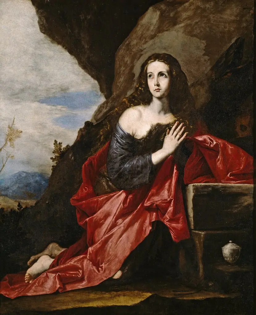 Penitent Magdalene, by Jusepe de Ribera, oil, 1641