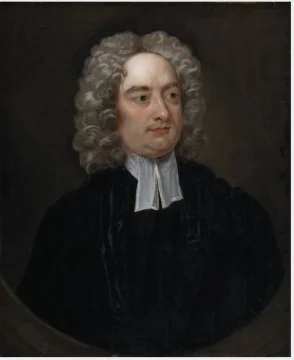 Portrait of Jonathan Swift (1667-1745), Satirist, detail