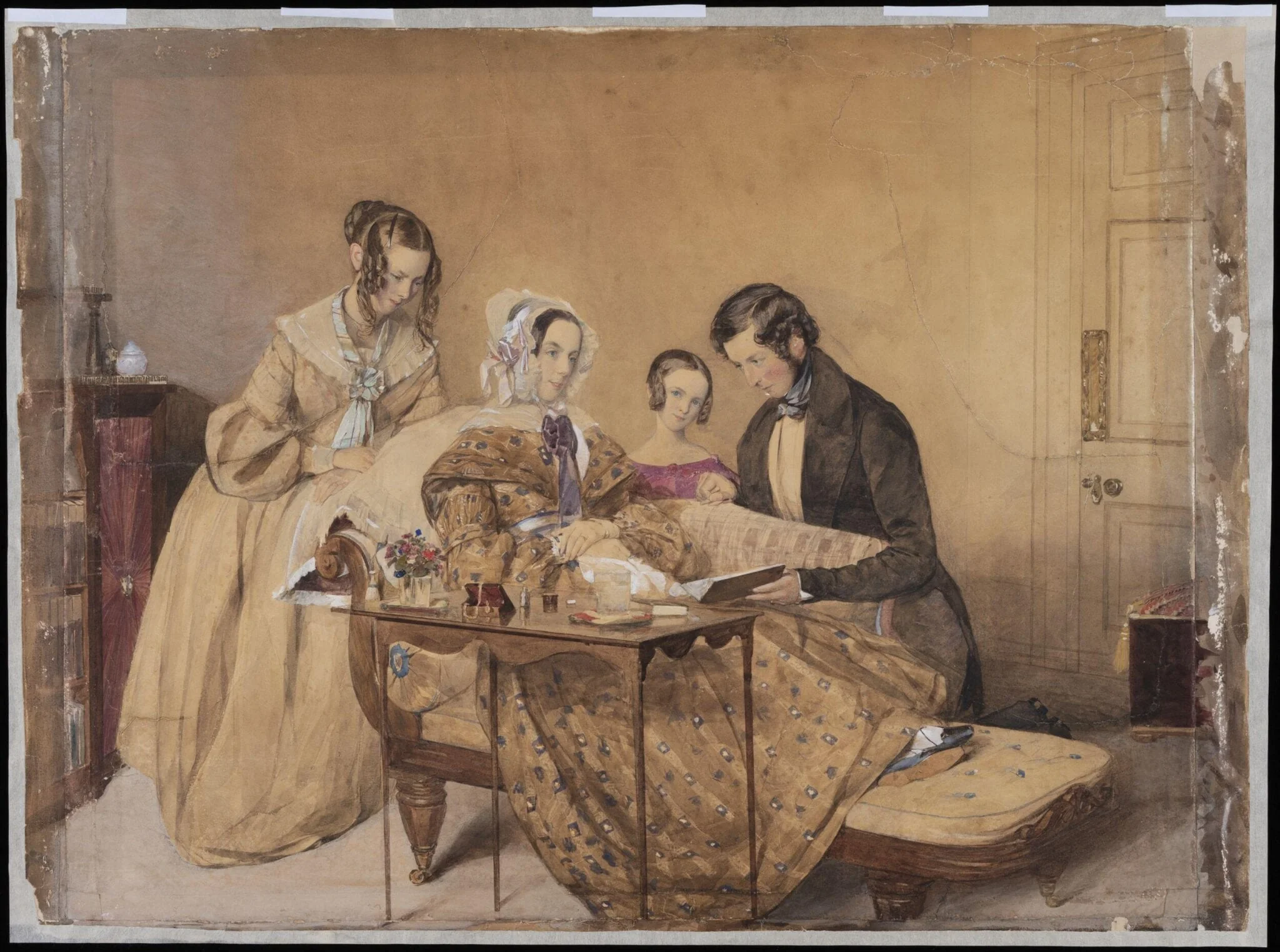 Portrait of the Maurice Family in Lloran House, High Street Marlborough, Wiltshire, detail