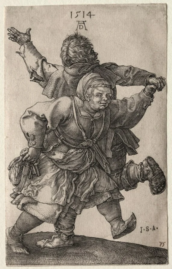 Peasant Couple Dancing, detail