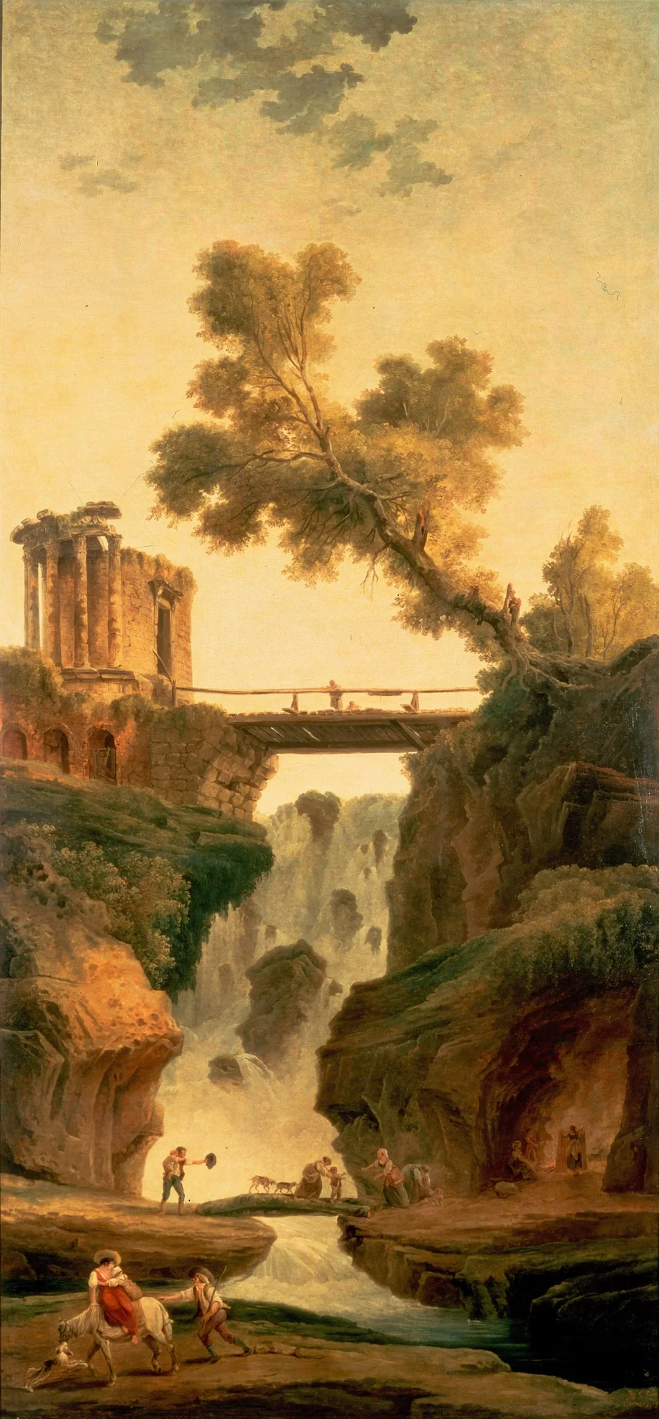 Landscape with a Waterfall, detail