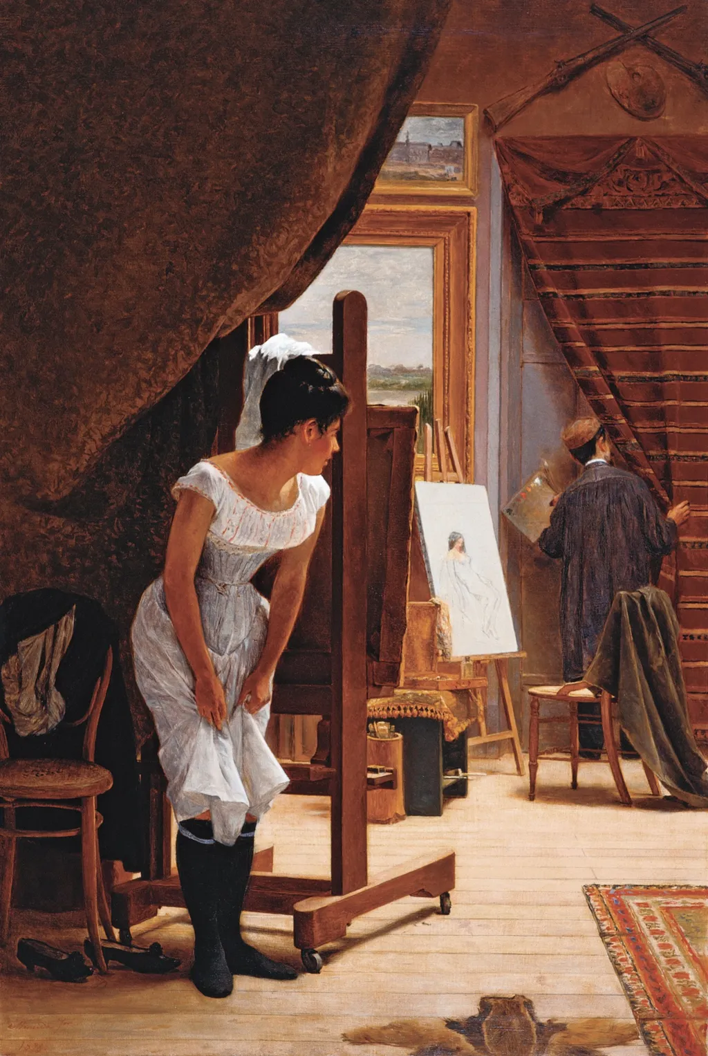 The Inopportune, by José Ferraz de Almeida Júnior, oil