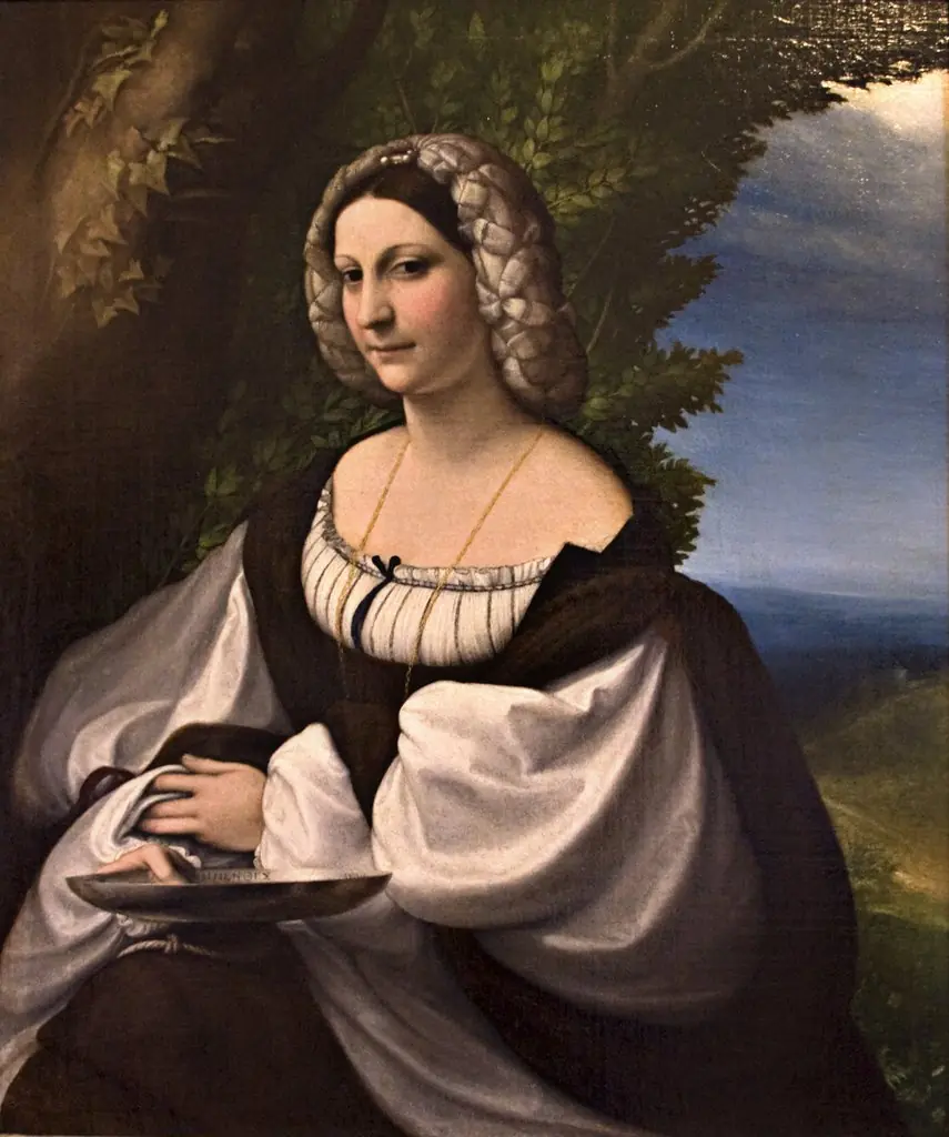 Portrait of a Woman, by Correggio, oil, 1520