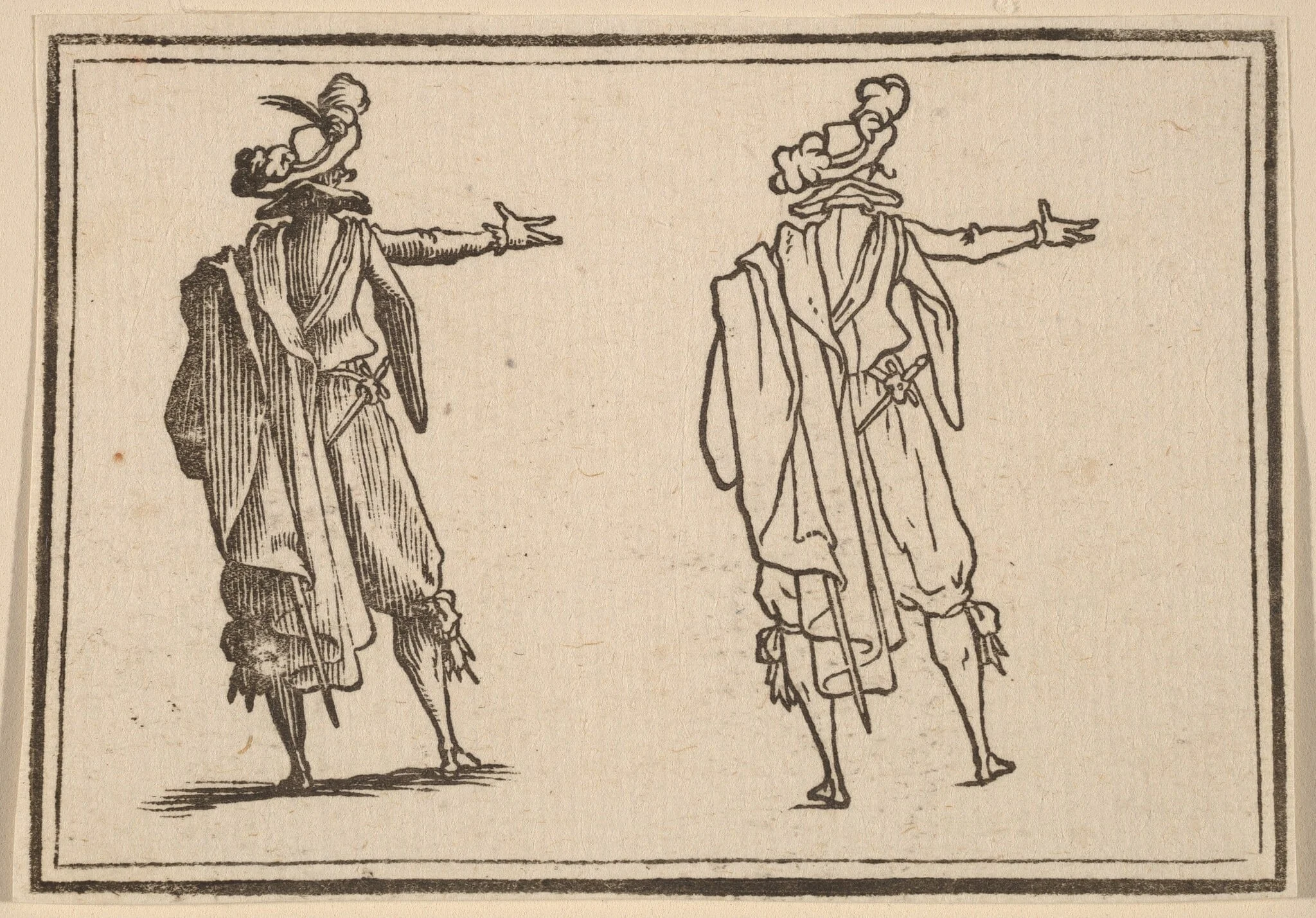 Man Seen from Behind with His Right Arm Extended, detail