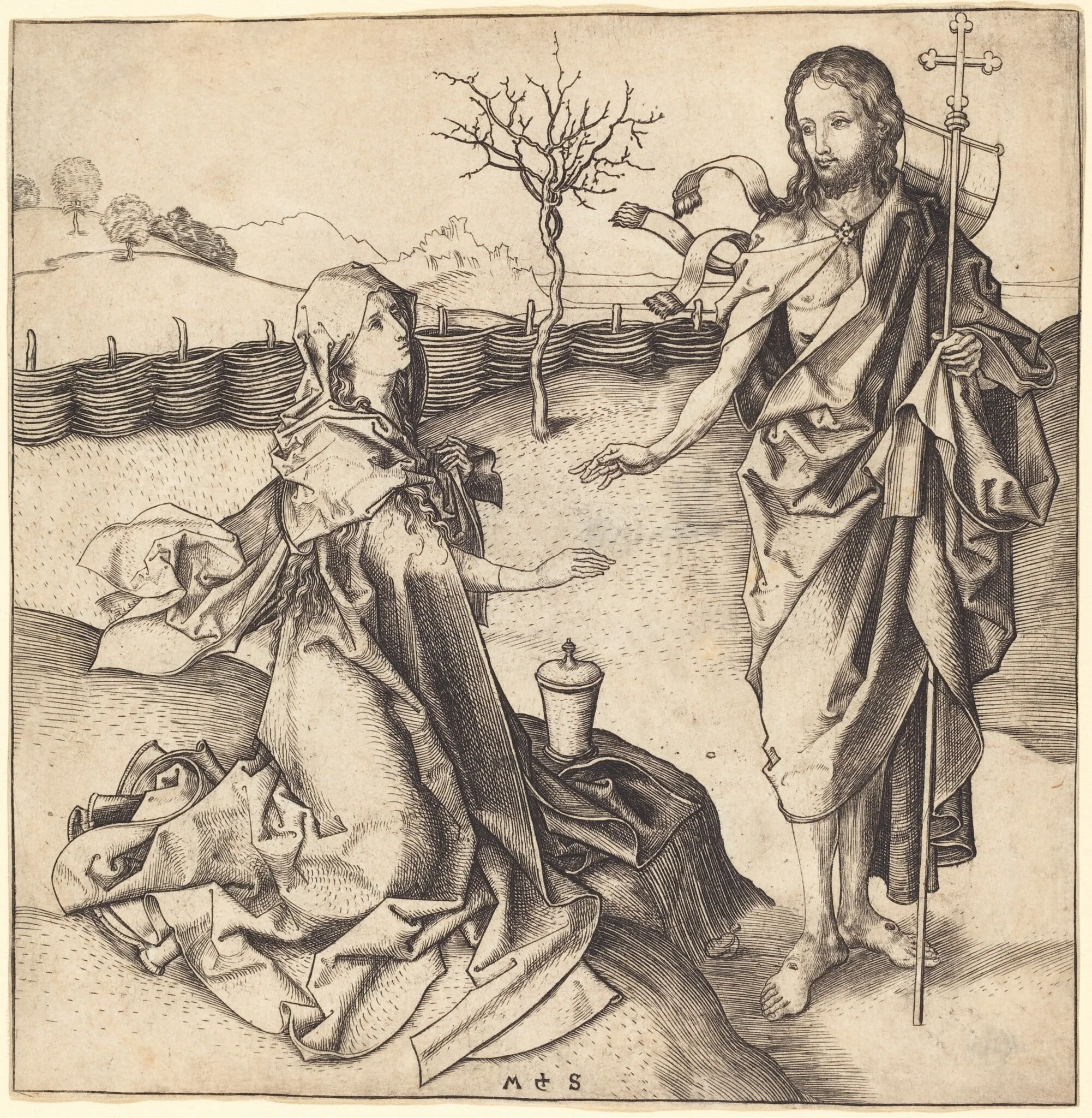 Christ Appearing to Mary Magdalene, detail