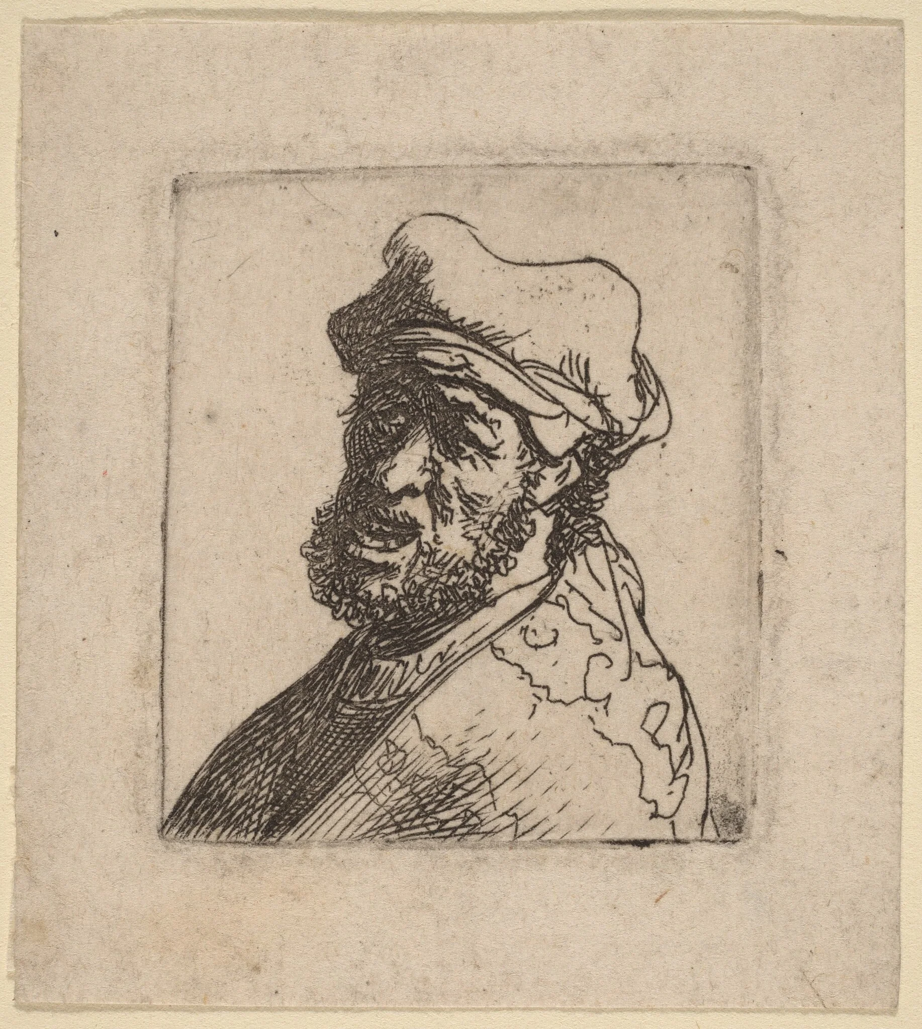 Man Crying Out, Three-Quarters Left, detail