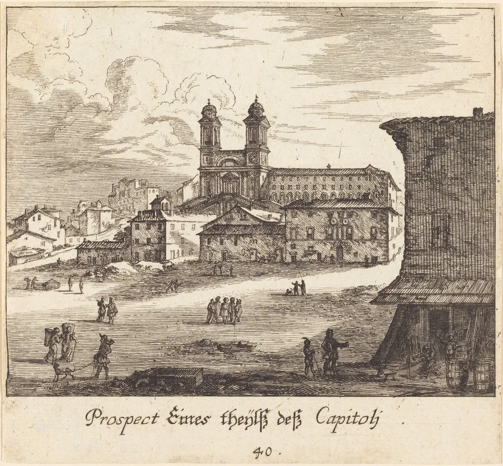 City View, by Melchior Küsel, ink, 1681