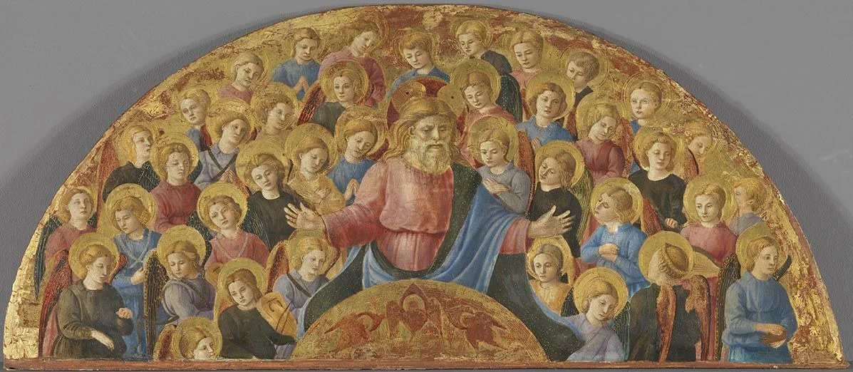 God the Father with angels, detail