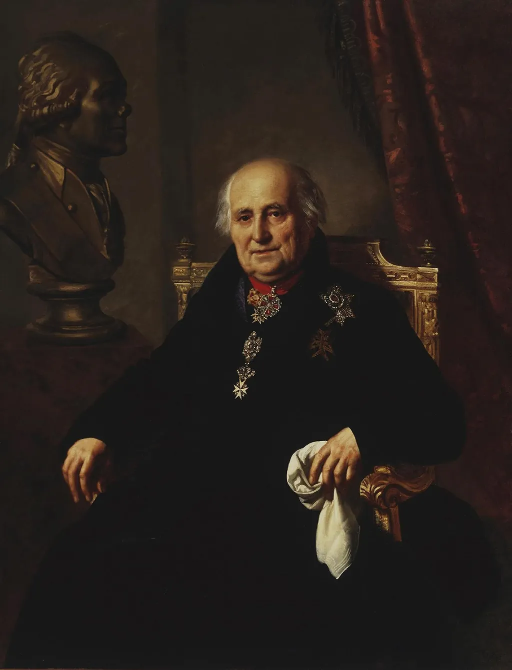 Portrait of Count Grigory Kushelev (1754-1833), by Orest Kiprensky, oil, 1827