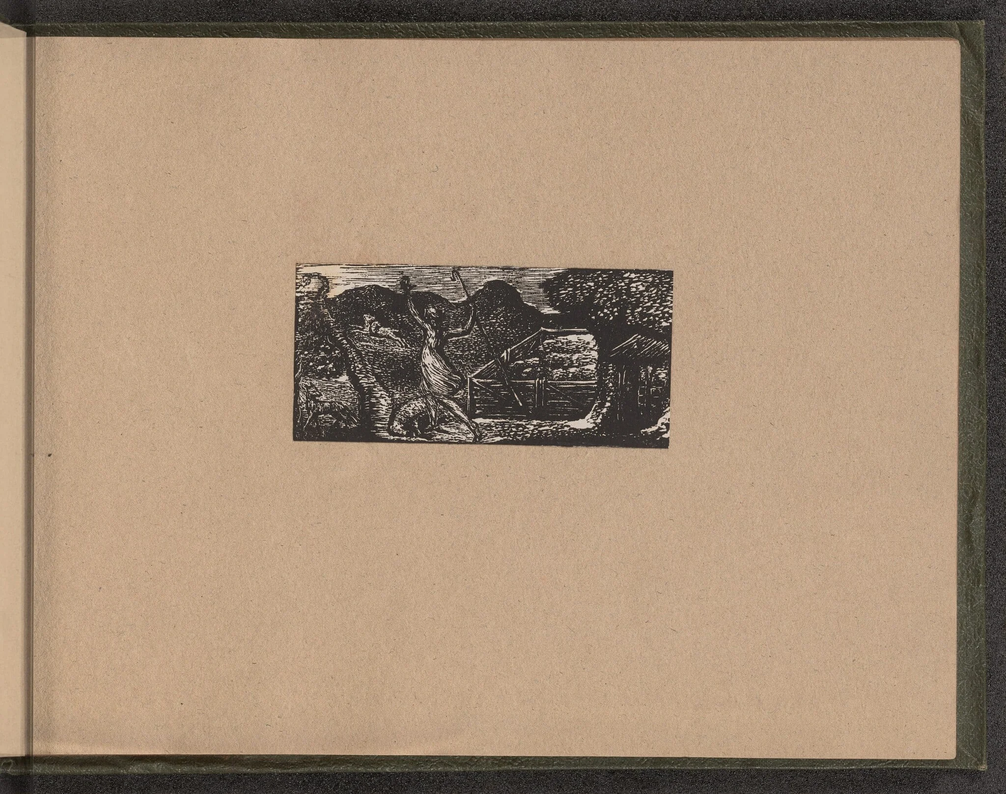 Shepherd Chases away Wolf, detail