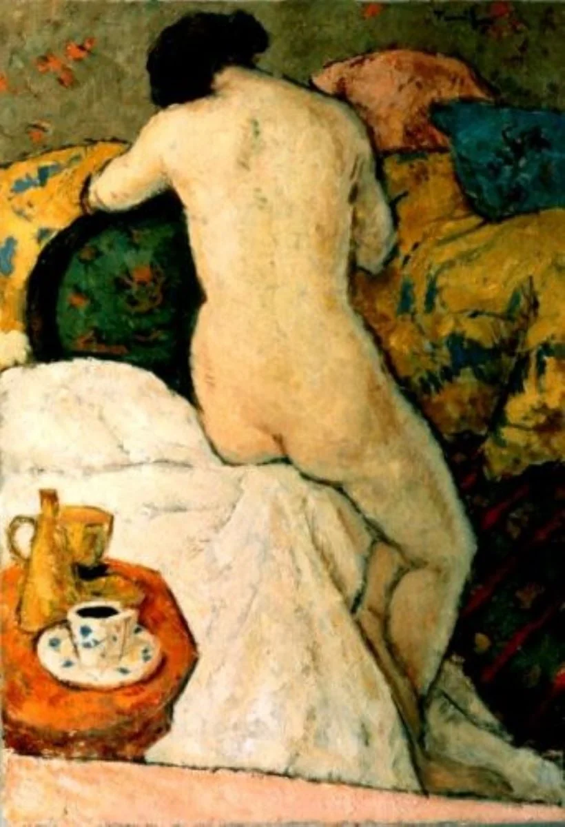 Nud (în iatac), detail