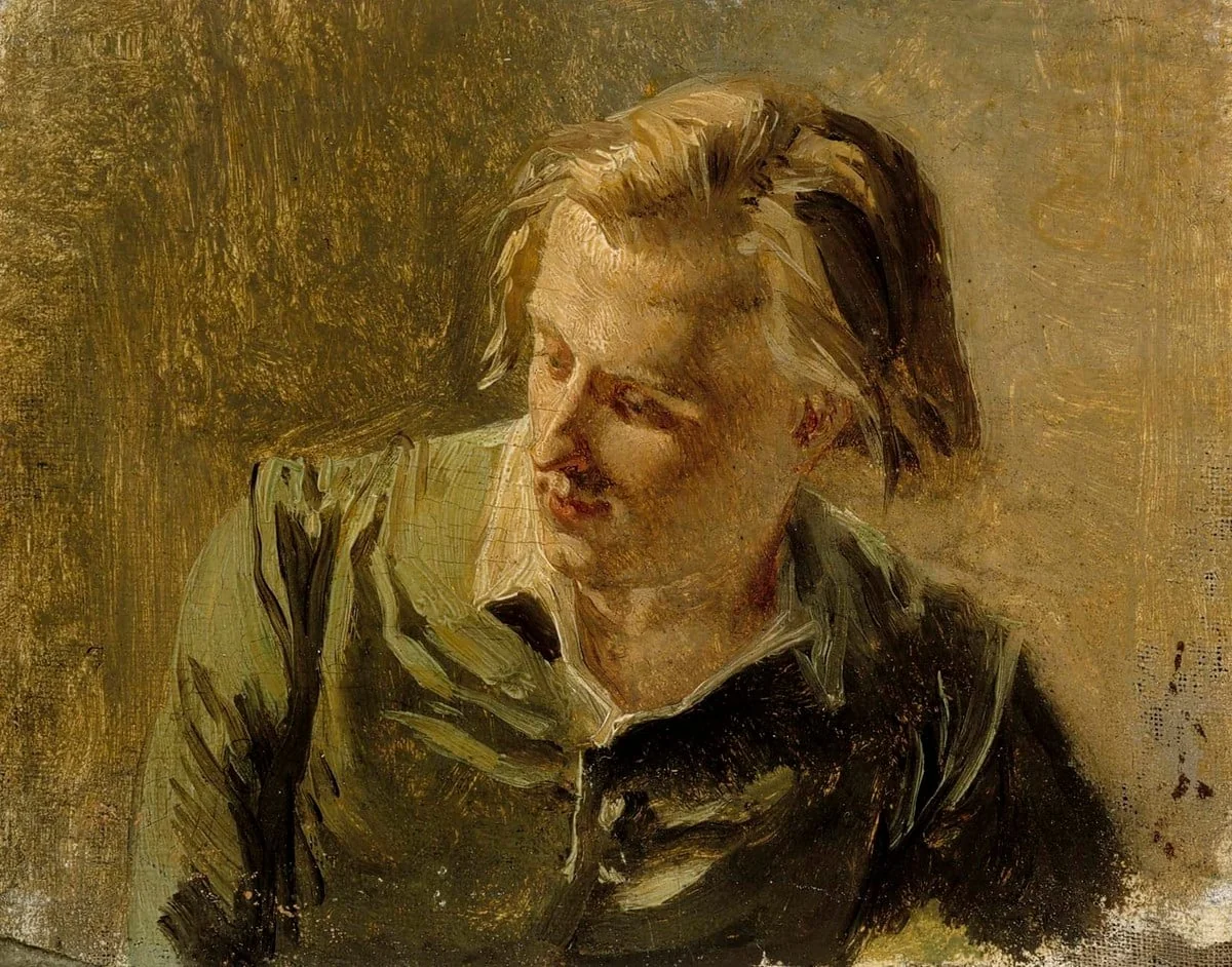 Nuoren miehen muotokuva, detail