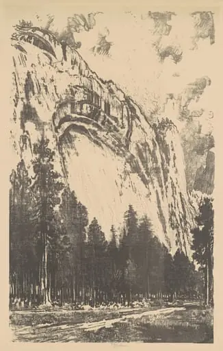 The Yosemite Valley, by Joseph Pennell, ink, 1912