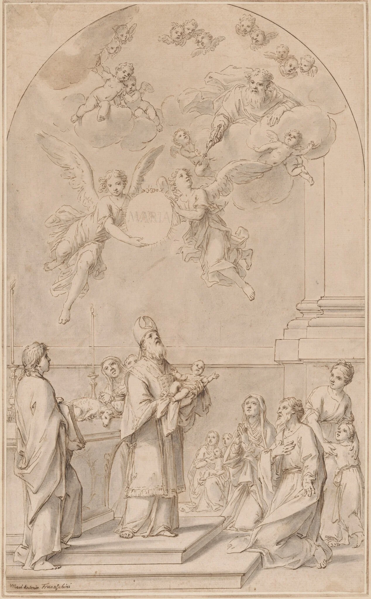 The Naming of the Virgin Mary, detail