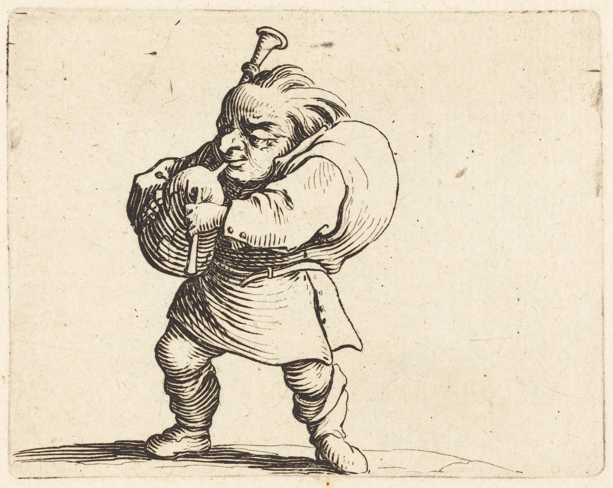 The Bagpipe Player, detail