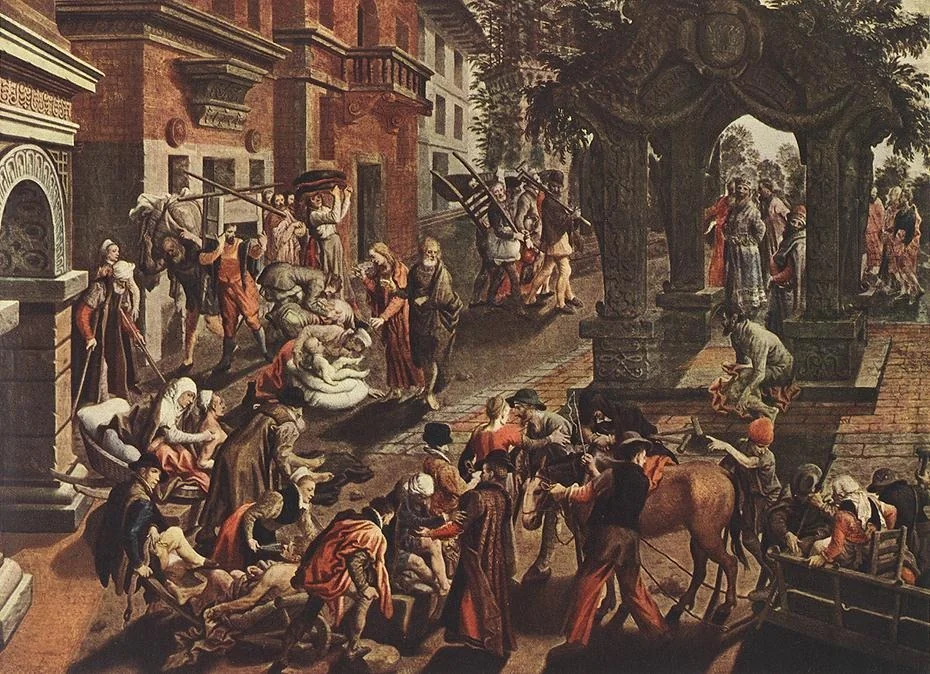 Apostles Peter and John Healing the Sick, detail
