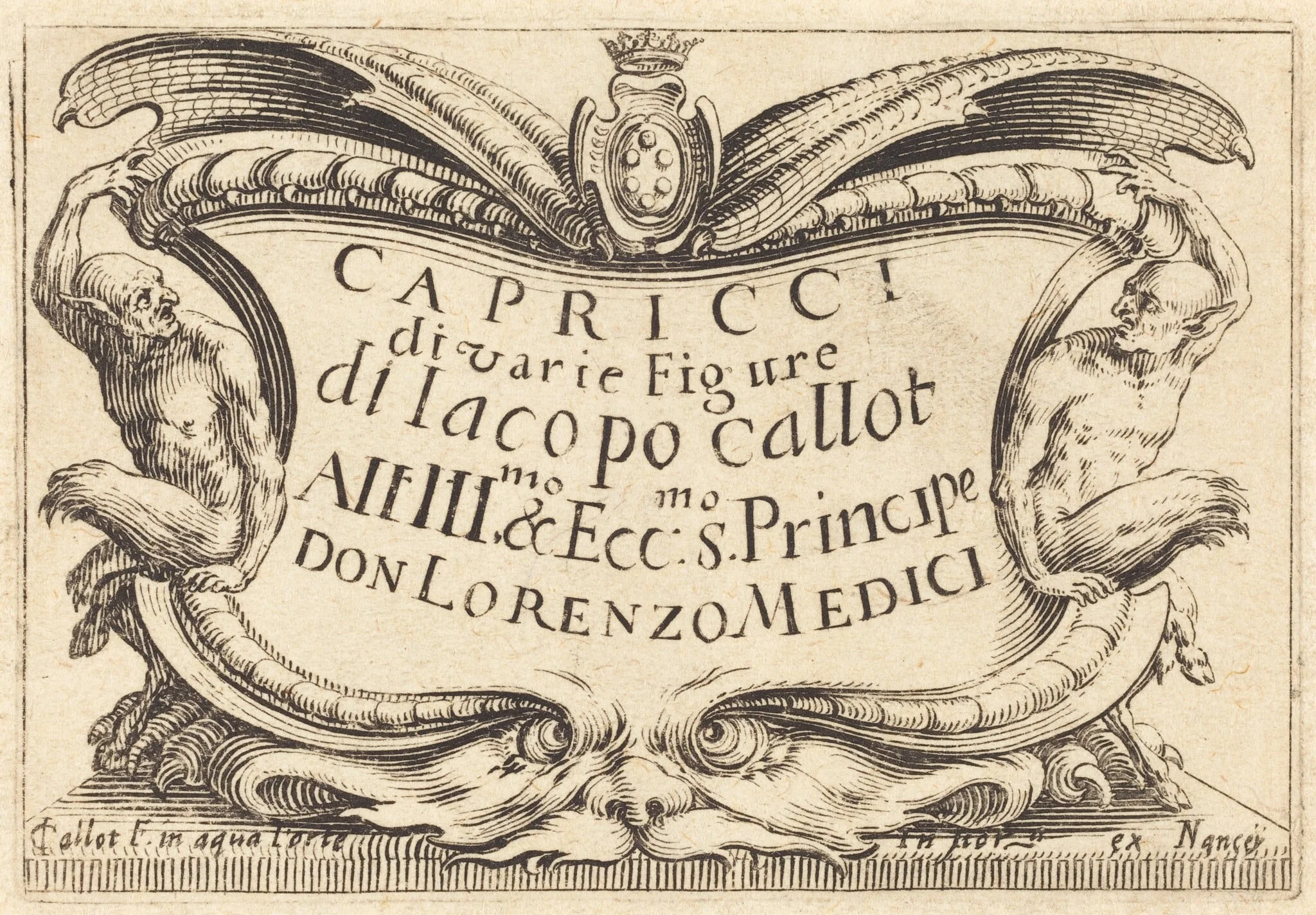 Title Page for "The Capricci", detail