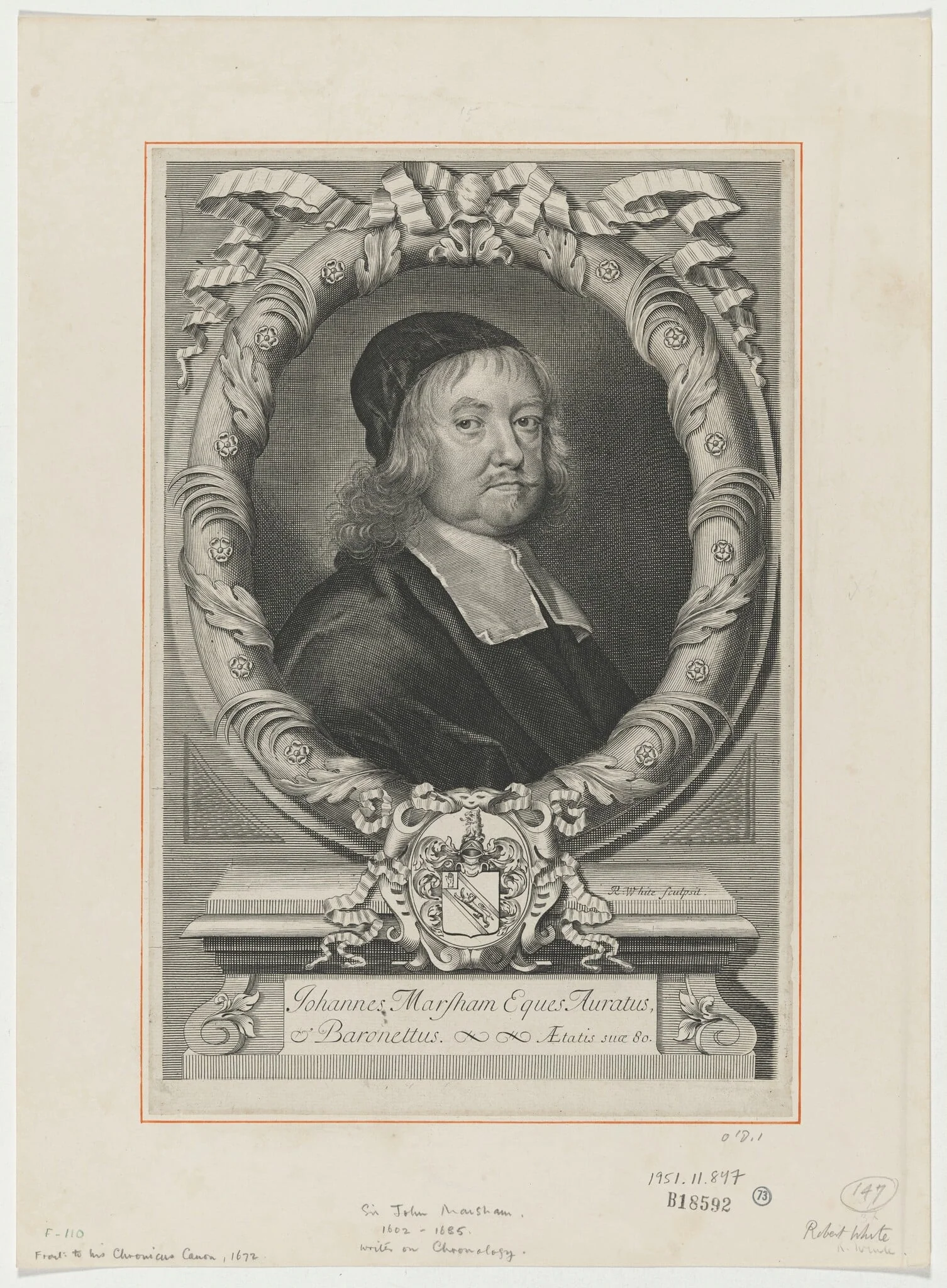 Sir John Marsham, Writer on Chronology, detail