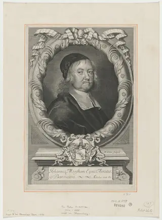 Sir John Marsham, Writer on Chronology, by Robert White, ink, 1672