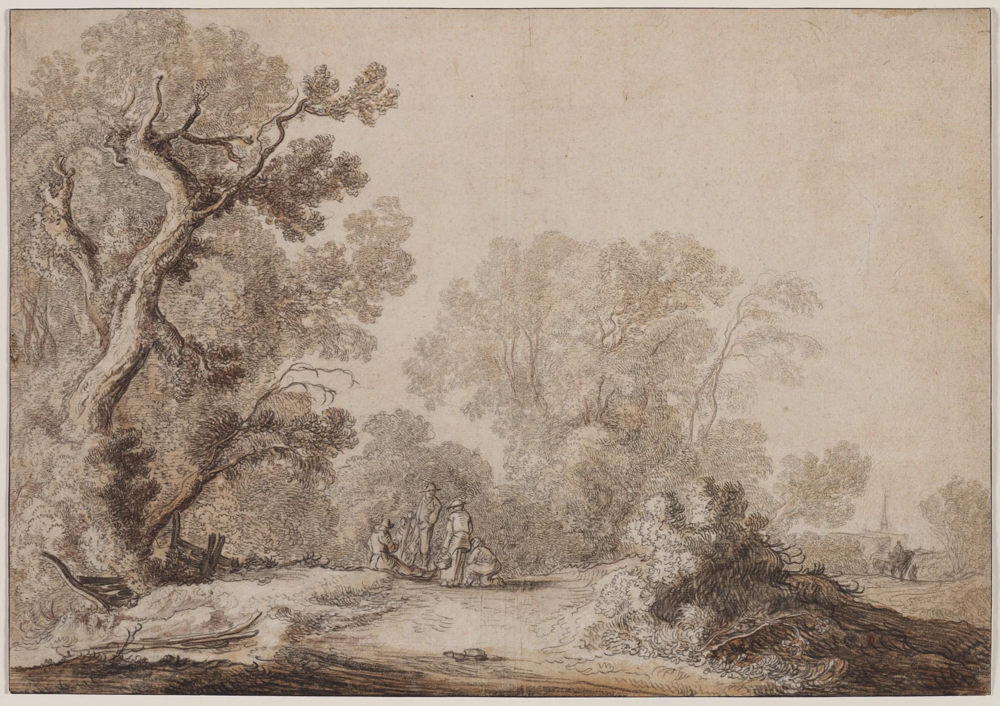 Peasants at the Edge of a Wood, detail