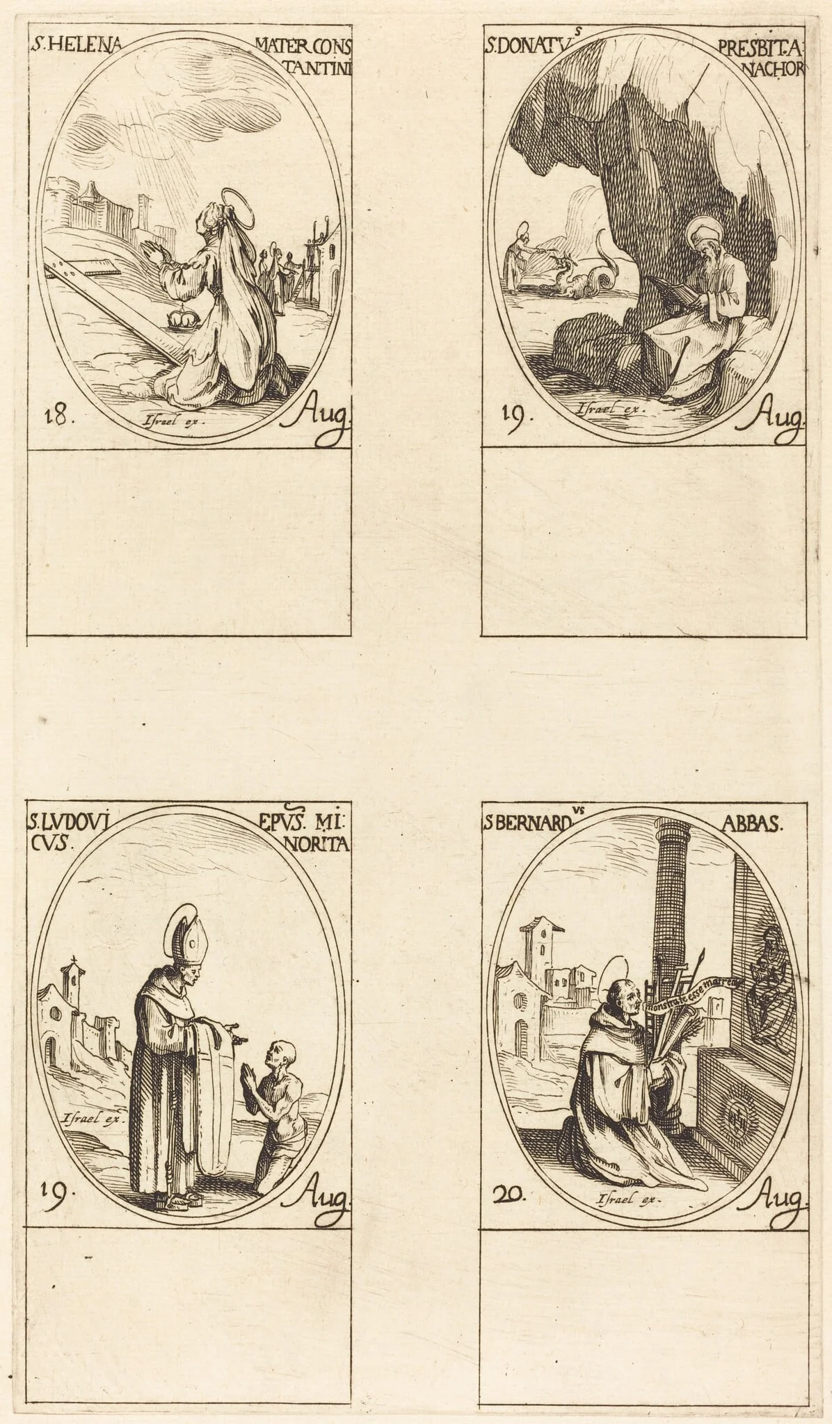 St. Helen; St. Donatus; St. Ludovicus, Bishop; St. Bernard, detail