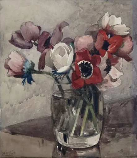 Anemones, by Alfred William Rich, watercolor, 1880