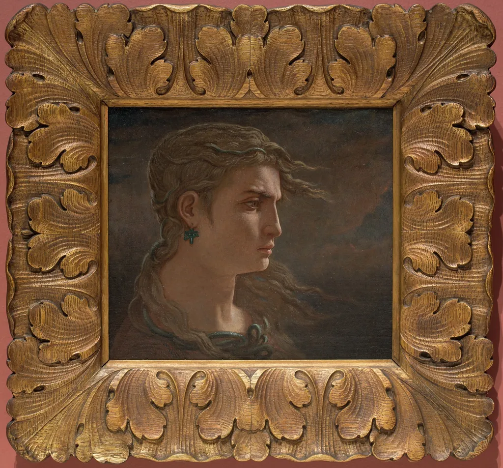 Head of Medusa, by Elihu Vedder, oil, 1890