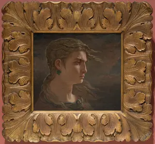 Head of Medusa, by Elihu Vedder, oil, 1890